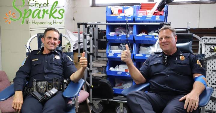 Battle of the Badges: Sparks Police and Fire Departments face off in annual blood drive competition