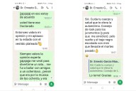 Se conocieron capturas de pantalla de los chats enviados por el juez acusado de acoso sexual