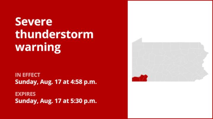 Update: Damaging winds predicted with thunderstorms in Greene County Sunday