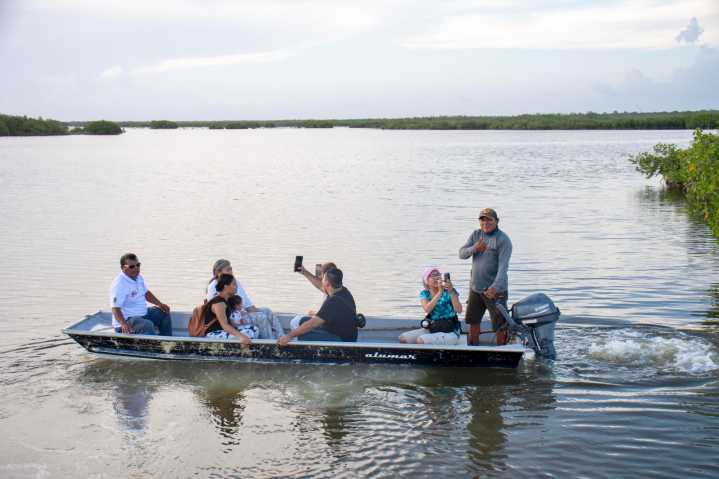 Viven familias una experiencia única de contacto con la naturaleza en Punta Sur