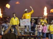 Chanse Vigen earns record-tying third-straight world chuckwagon title
