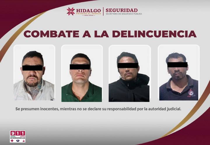 Con reforzamiento de operativos, SSPH detiene a 4 sujetos por portación ilegal de armas en Tula