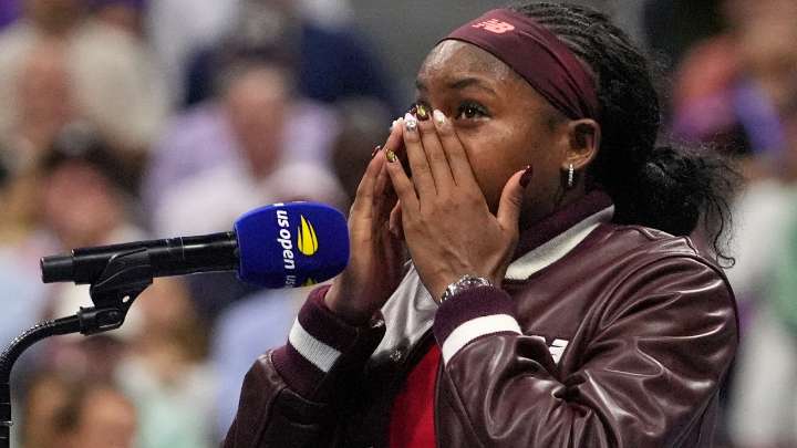 Gauff emotional after US Open win despite more problems serving