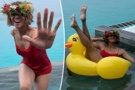 Halle Berry swims in her underwear to celebrate 59th birthday
