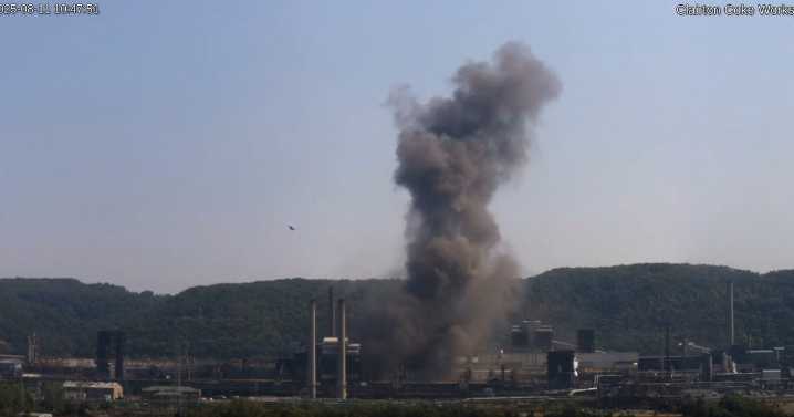 Video shows huge plume of black smoke above U.S. Steel Clairton plant after explosions