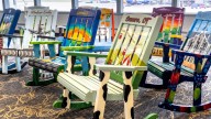 Local high school students display art through Bradley Airport Chair Art Project