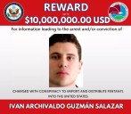 Recompensa de 10 mdd por captura de Iván Archivaldo Guzmán