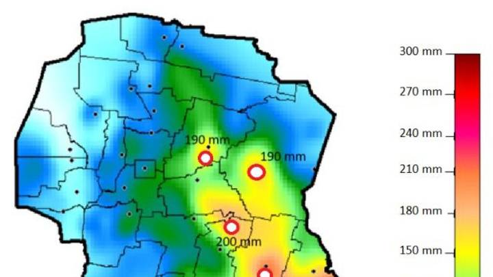 Histórico registro de precipitaciones: ¿en qué localidades cayó más agua?