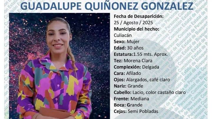 Activan búsqueda por Guadalupe Quiñonez, vista por última vez en el Centro de Culiacán