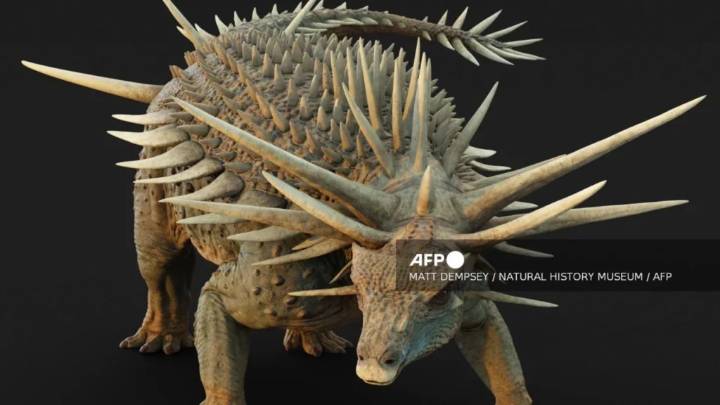 Científicos descubren una extraña especie de dinosaurio con armadura de púas
