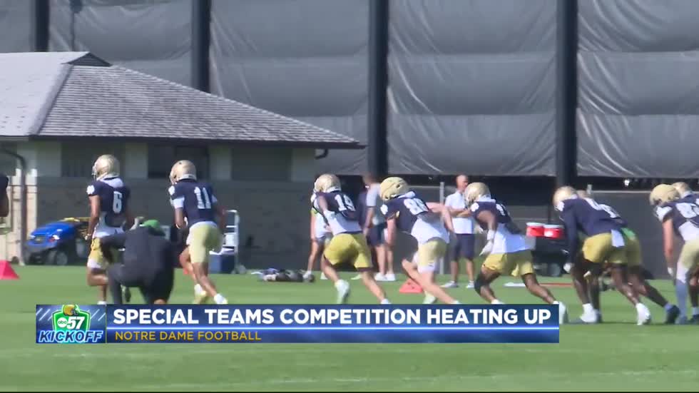 Special teams competition heating up at Notre Dame training camp