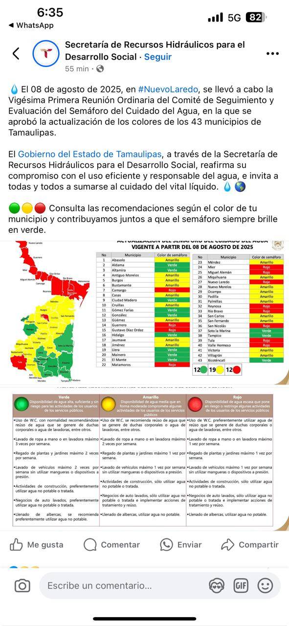 Vigésima Primera Reunión Ordinaria del Comité de Seguimiento y Evaluación del Semáforo del Cuidado del Agua