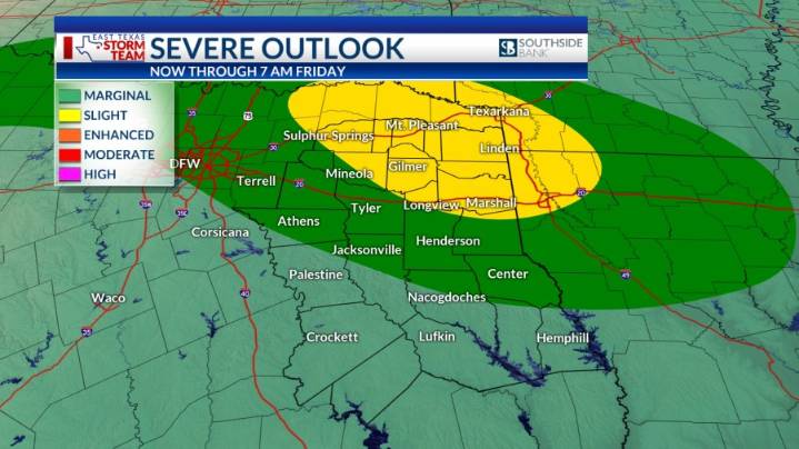 Thursday Evening Forecast: Tracking strong storms across East Texas