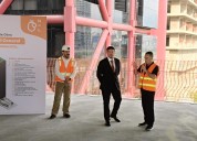 Supervisa gobernador construcción de nuevo edificio de SP