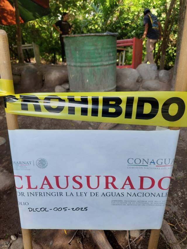 Clausura Conagua enramada en Los Amiales por ocupar zona federal sin concesión
