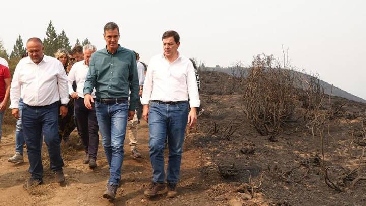 Pedro Sánchez visitará este martes las zonas de Cáceres y de Zamora afectadas por los incendios de Jarilla y Molezuelas
