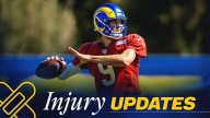 Injury Updates: Matthew Stafford (back) returns to practice but Sean McVay emphasizes flexible, day-to-day approach; Terrance Ferguson (groin) also returns to practice; latest on Alaric Jackson