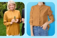 Martha Stewart Announced Her Skincare Line in a Loose Button