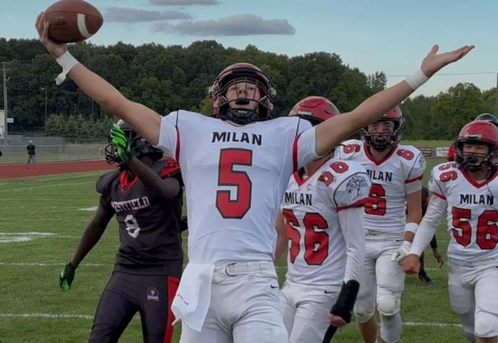Timely pick-six sparks dominant season opener for Milan football