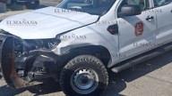 Nuevo Laredo: cafre choca camioneta de la empresa Kansas City y se da a la fuga