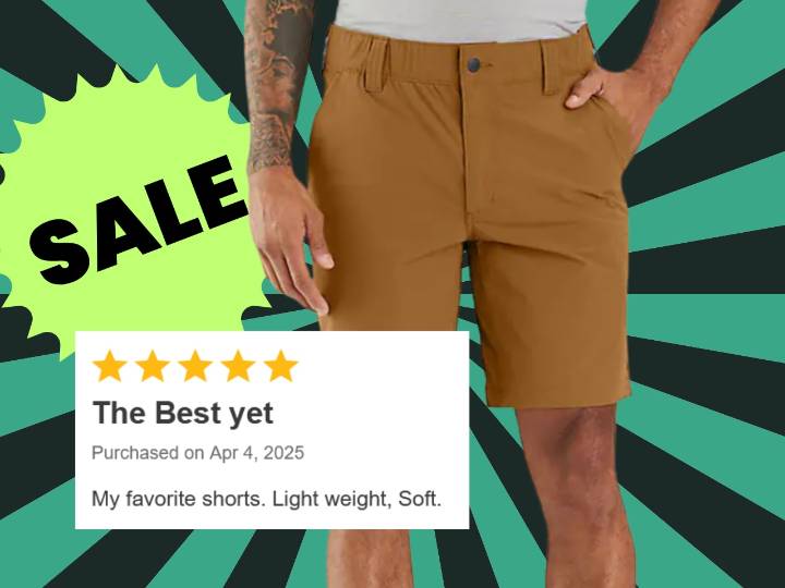 Carhartt Force shorts: Hidden cargo pockets in a streamlined design for $34.99