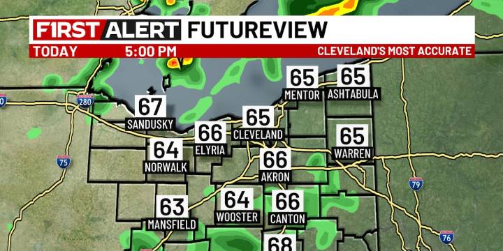 Northeast Ohio Weather: Showers and storms arrive this afternoon