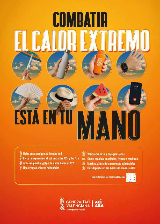 Sanidad activa avisos por calor extremo y publica un mapa diario con el nivel de riesgo en cada municipio
