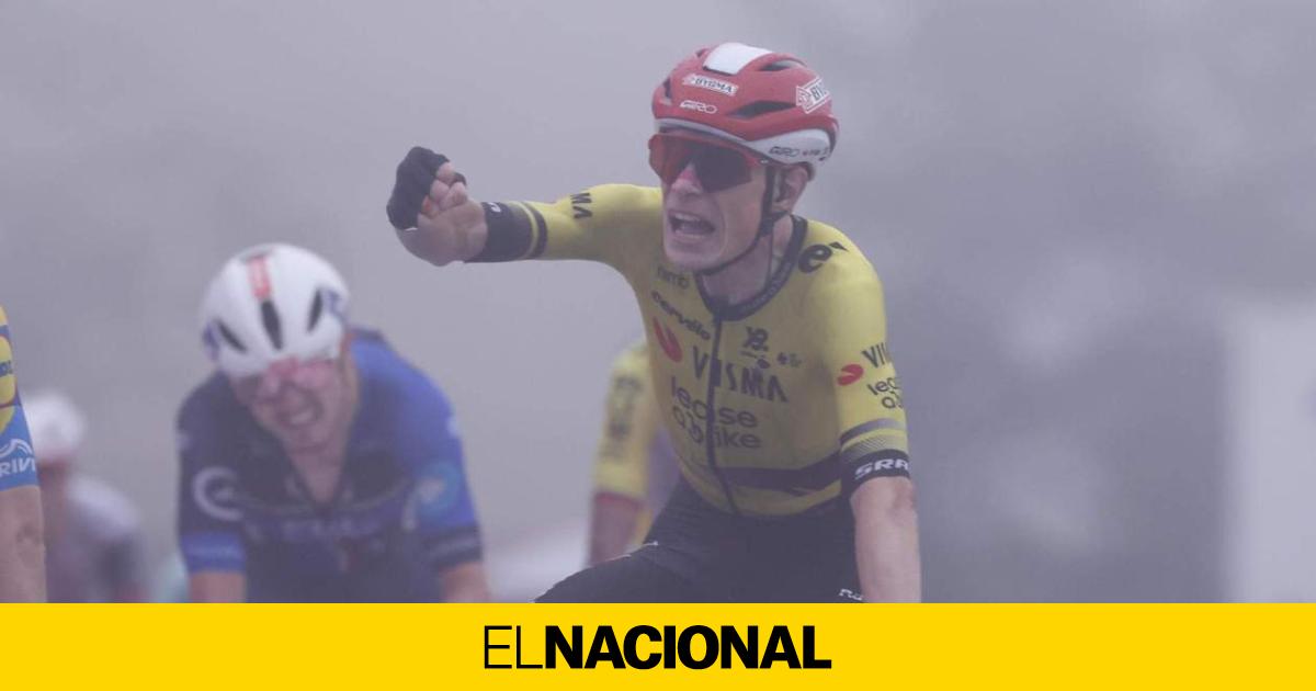 Ni una caída evita a Vingegaard acabar de rojo en la segunda etapa de la Vuelta a España