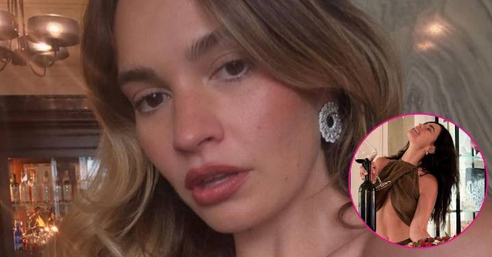 Lily James Goes Braless During Boozy Night in Italy: Photos