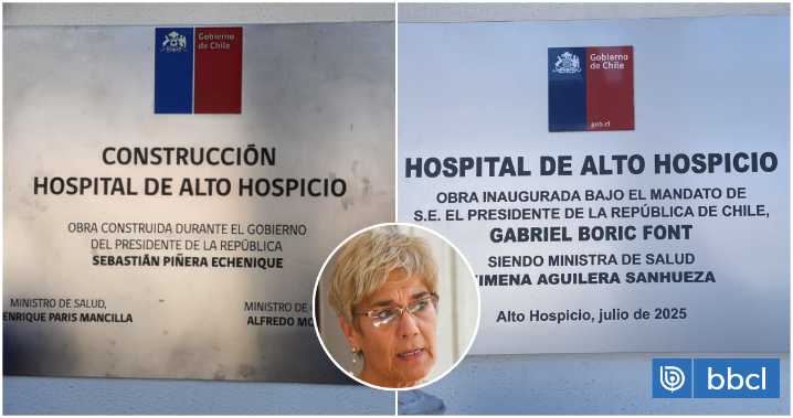 Senadora Ebensperger denuncia retiro de placa de Piñera en hospital por placa de Boric