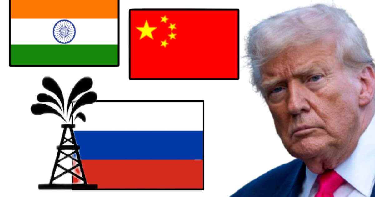 Sanciones contra compradores de petróleo ruso: Trump amenaza con sanciones secundarias a China e India