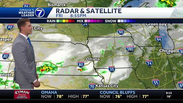 Expecting cooler and drier air on Saturday in Omaha