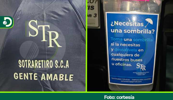 ¿Necesita una sombrilla? SotraRetiro sorprende con iniciativa que presta a sus pasajeros en días de lluvia