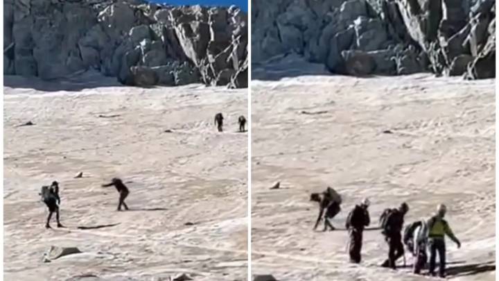 La Guardia Civil muestra el peligro de "un día cualquiera" en el glaciar del Aneto