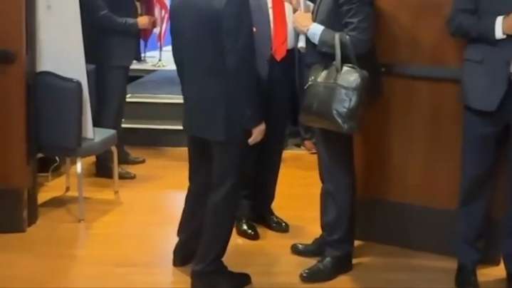 What's going on with Putin's jelly legs? Vlad's mad twitching feet at Trump talks spark speculation he was wearing LIFTS