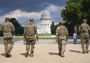 National Guard vehicle collides with civilian car near U.S. Capitol, trapping one person
