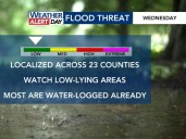WRAL Weather Alert Day: Repeated risk of storms, localized flooding Wednesday