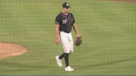 Tides split doubleheader with Knights as local pitcher Trey Gibson makes home debut