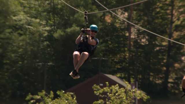 Gov. Kelly Ayotte rides zipline at Gunstock during first 'Super 603 Day'