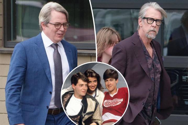 'Ferris Bueller' stars Matthew Broderick, Alan Ruck reunite on set of new film