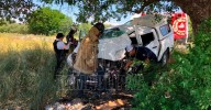 Destroza camioneta de empresa en Victoria; omitió alto y pipa lo arrastró