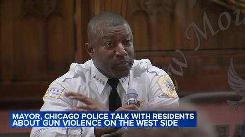 Chicago Mayor Brandon Johnson, CPD Superintendent Larry Snelling address West Side mass shooting shootings at large gatherings