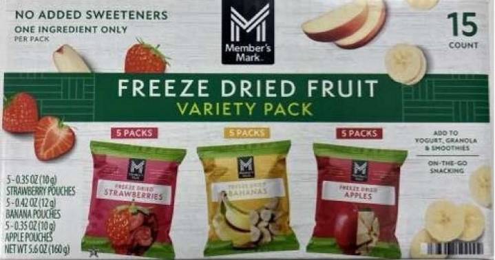 Freeze dried fruit sold at Sam's Club recalled due to listeria contamination