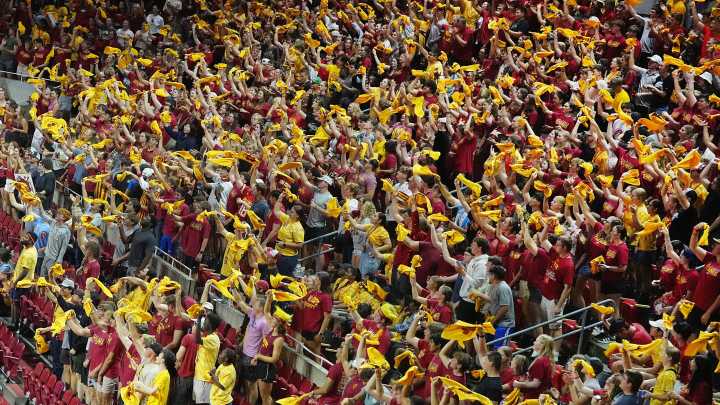 See photos of Iowa State football watch party at Hilton Coliseum
