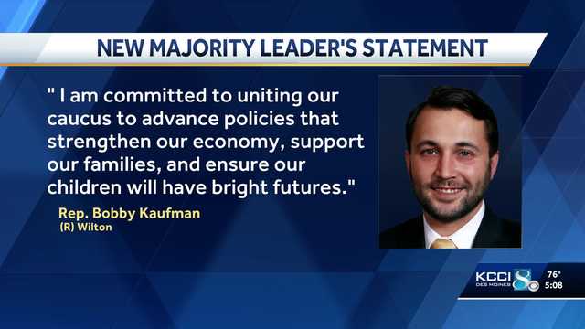 Rep. Bobby Kaufmann elected as Iowa House majority leader