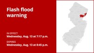 Update: Flash flood warning active for Hudson and Union counties Wednesday evening triggered by thunderstorms