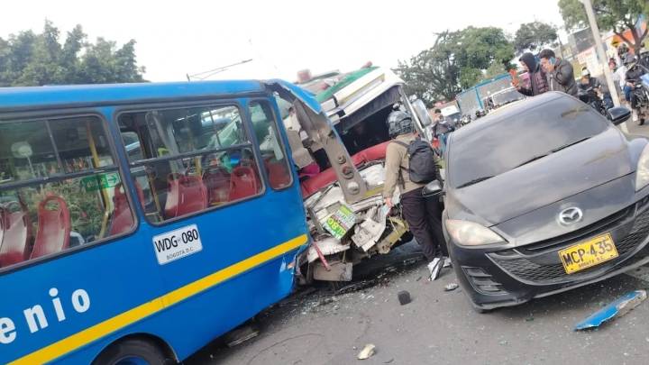Bogotá: 47 heridos y un trancón monumental se registran en accidente múltiple en la Avenida Boyacá con Primera de Mayo