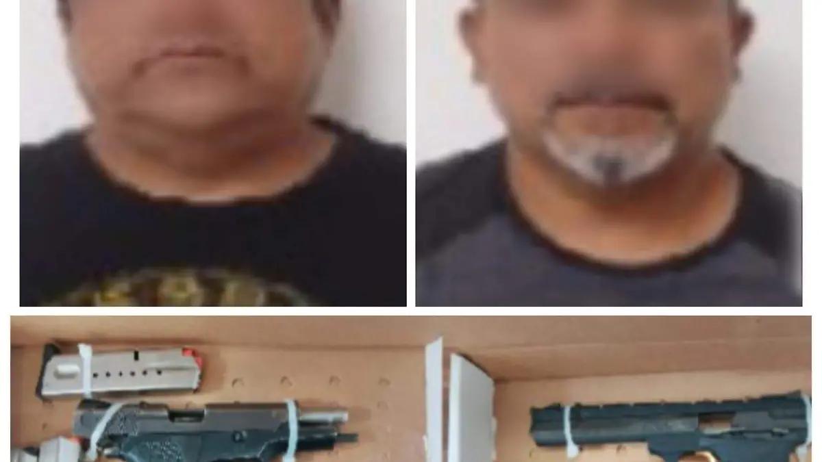 Dúo armado fue detenido por Policía Estatal en el municipio de Pedro Escobedo