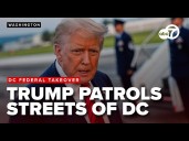 WATCH LIVE: President Trump greets service members at US Park Police office before joining patrols