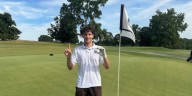 Senior golfer at McGavock drops hole
